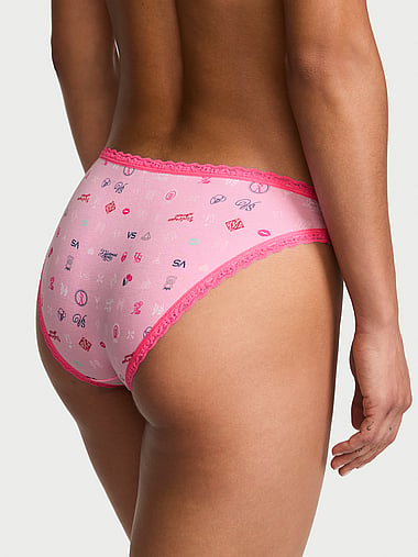 Lace Trim - Cotton Lace-Waist Bikini Panty, image 2
