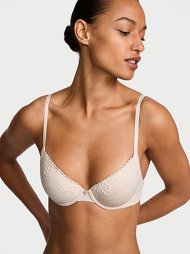 Бра деми, лёгкая чашка, гладкая ткань — Victoria's Secret