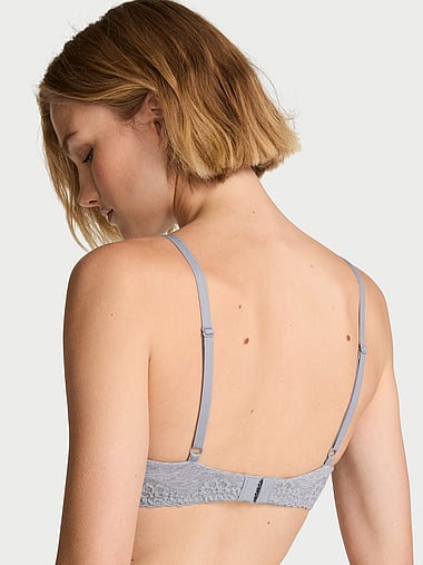 The T-shirt - Cotton Lace-Trim Lightly Lined Full-Coverage Bra, image 2