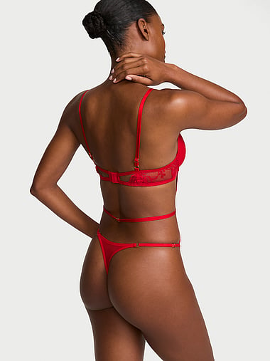 Very Sexy - Rose Lace Lightly Lined Strappy Teddy, image 2