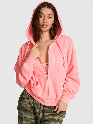 PINK - Campus Fleece™ Full-Zip Hoodie, image 1