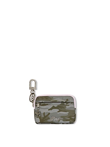 PINK - Zip Card Holder Keychain, image 1