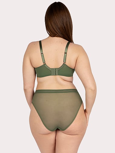 Curvy Couture - Sheer Mesh High-Leg Brief Panty