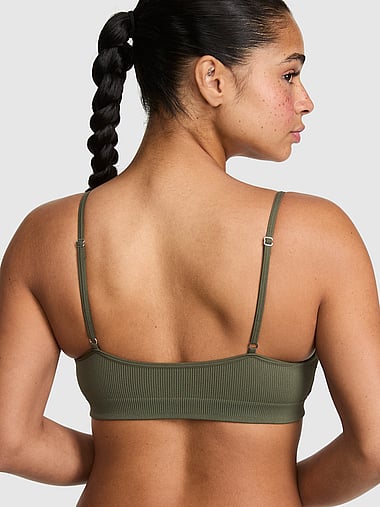 PINK - AnyWear Ruched Plunge Bra, image 2