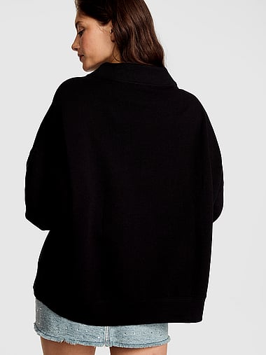 PINK - Campus Fleece™ Oversized Mock-Neck Sweatshirt, image 2