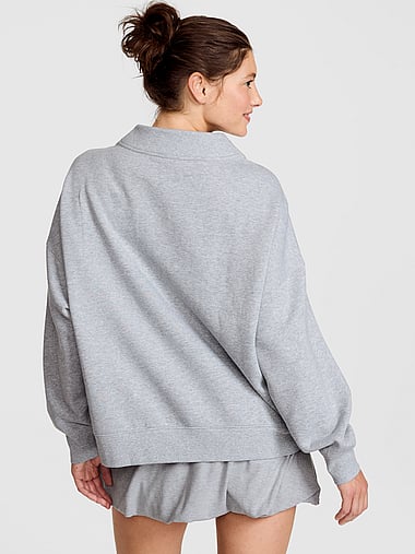 PINK - Campus Fleece™ Oversized Mock-Neck Sweatshirt, image 2