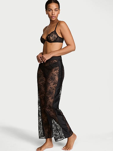 Брюки, широкие штанины, кружево — Victoria's Secret