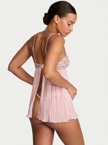 Dream Angels - Dare to Dream Lace Pleated Babydoll Set, image 2