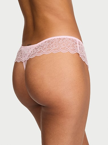 Victoria's Secret - Tease Satin Lace-Trim Skirted Thong Panty, image 2