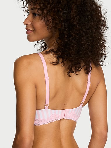 The T-shirt - Cotton Lace-Trim Lightly Lined Full-Coverage Bra, image 2