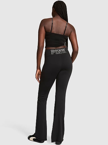 VICTORIA'S SECRET PINK フレアレギンス！ S 黒 Flare Leggings - PINK