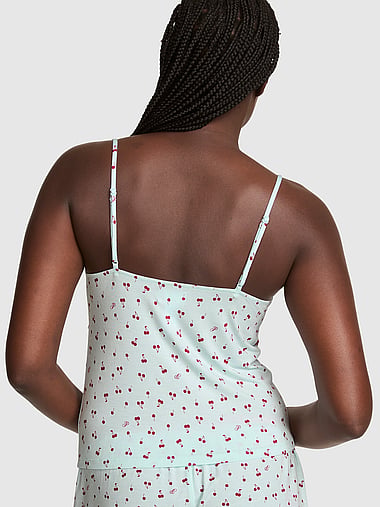 PINK - 24/7 Lounge Modal Lace-Trim Cami, image 2