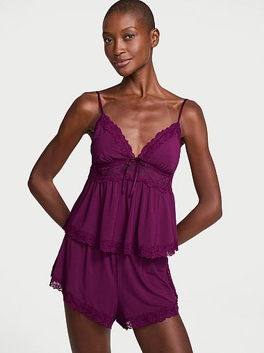 Victoria's Secret - SoSoft™ Modal Lace-Trim Cami & Shorts Set, image 1