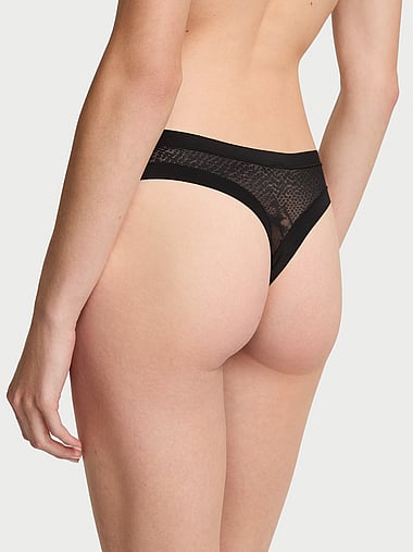 No-Show - No-Show Snake Mesh Thong Panty, image 2