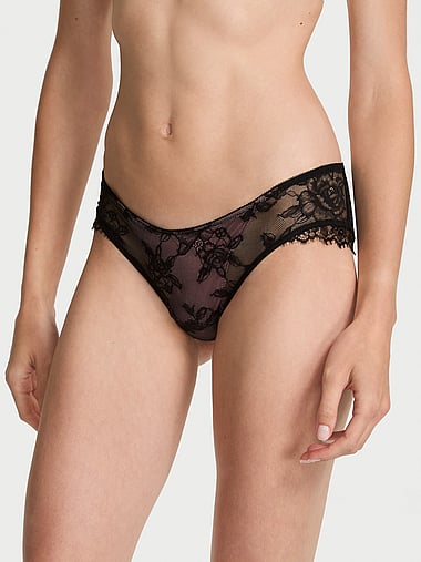 Very Sexy - Rose Lace Overlay Cheeky Panty, image 1