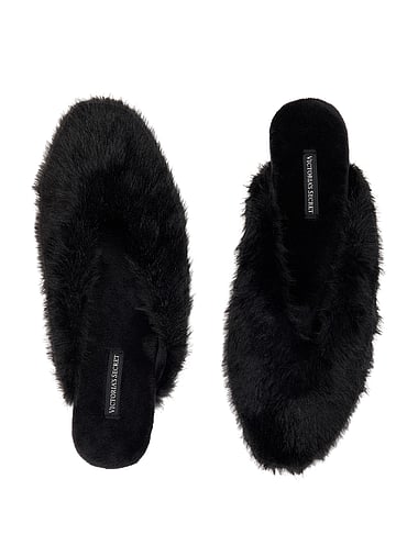 Victoria's Secret - Faux Fur Closed-Toe Mule Slippers, image 1