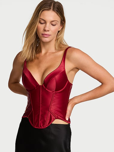 Very Sexy - Push-Up Satin Corset Top, image 1