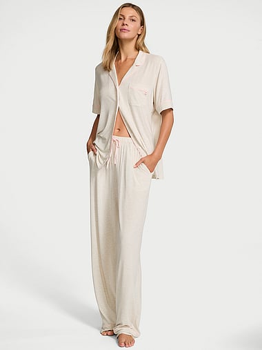 Victoria's Secret - SoSoft™ Modal Short-Sleeve Long Pajama Set, image 1