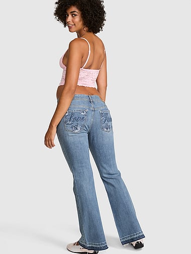 PINK - Denim by PINK Low-Rise Bootcut Jeans, image 1