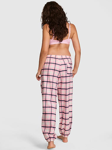 PINK - 100% Cotton Favorite Flannel Jogger Pajama Pants, image 2