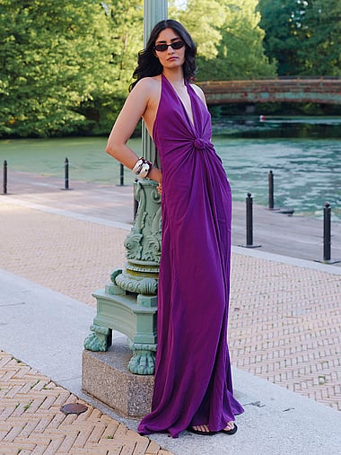 pleated wedding guest dress WEDTREND Women Elegant Dark Green Bridesmaid A-Line V-Neck Long Sleeves Dress, chiffon color / US6 Length:LONG sequined gown Rose Gold Life Of so every twirl reads