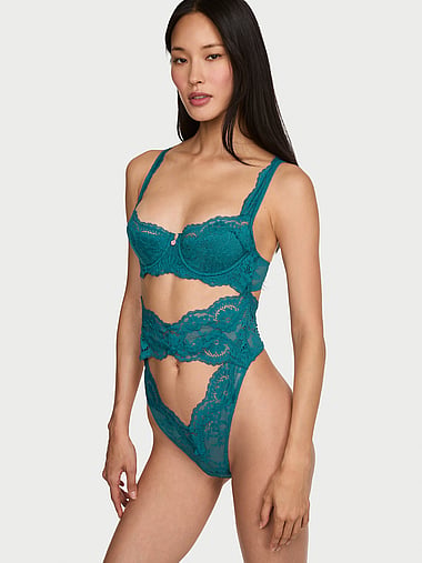 Dream Angels - Dare to Dream Lace Uplift Balconette Teddy, image 1