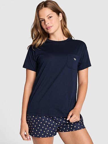 PINK - 100% Cotton Light As Air Jersey Pocket Tee, image 1