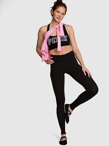 PINK - PINK Relay™ Overlap-Band Leggings, image 1