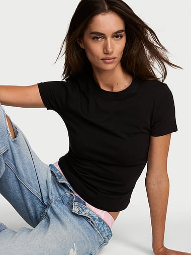 Angel Essentials - Stretch Cotton Fitted Tee, image 1