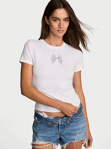 Stretch Cotton Fitted Tee, image 2