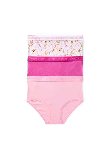 Трусы-брифы Modern, с логотипом, хлопок, 3 шт. — Victoria's Secret