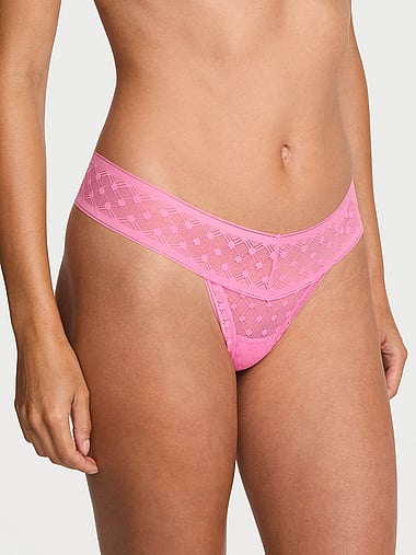 The Lacie - Dot Geo Lace Thong Panty, image 1