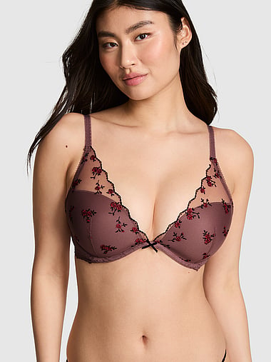 PINK - PINK Wink™ Lightly Lined Plunge Bra, image 1