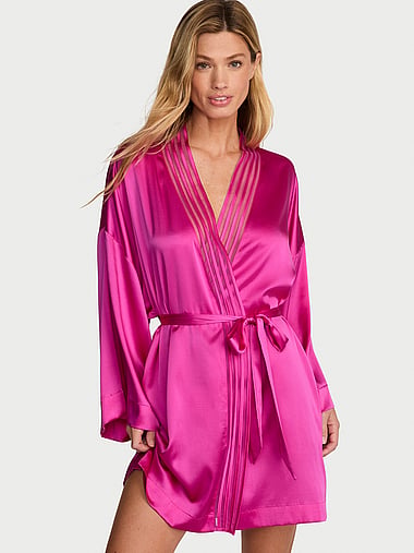 Very Sexy - Silk Sheer Stripe Short Robe, image 1