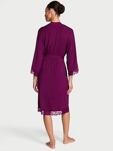 Victoria's Secret - SoSoft™ Modal Lace-Trim Robe, image 2