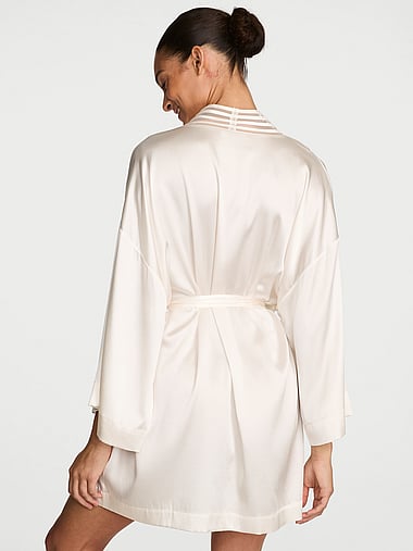 Very Sexy - Silk Sheer Stripe Short Robe, image 2