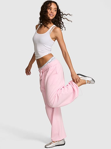 PINK - Campus Fleece™ Adjustable-Cinch Sweatpants, image 1