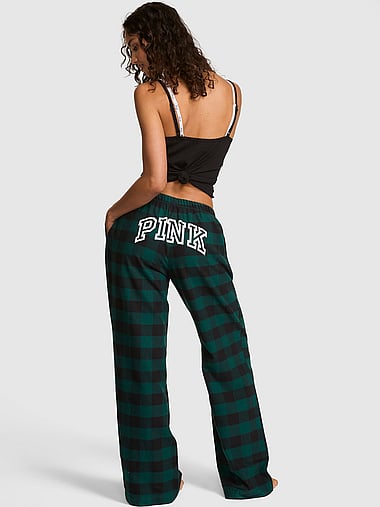 PINK - Cotton Favorite Flannel Pajama Pants, image 1