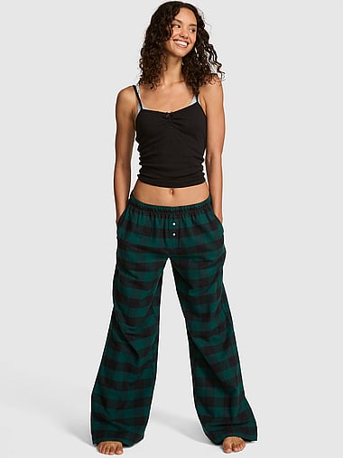 PINK - Cotton Favorite Flannel Pajama Pants, image 2