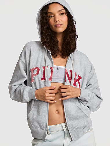 PINK - Campus Fleece™ Full-Zip Hoodie, image 1