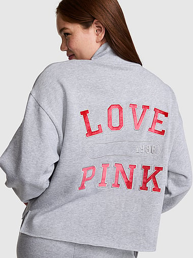 PINK - Campus Fleece™ Quarter-Zip Straight-Cut Sweatshirt, image 1
