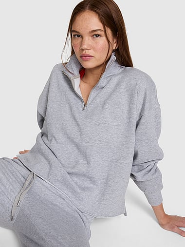 PINK - Campus Fleece™ Quarter-Zip Straight-Cut Sweatshirt, image 2