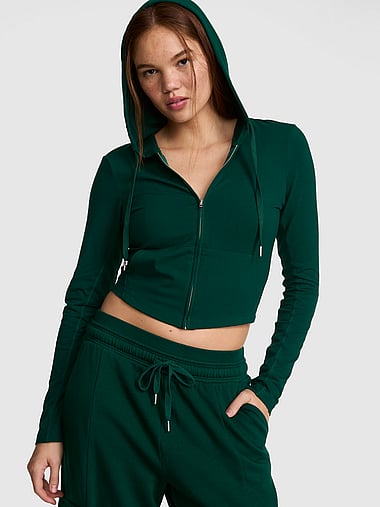 PINK - All-Day Cotton™ Full-Zip Hoodie, image 2