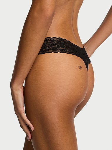 The Lacie - Lace Embroidery Thong Panty, image 2