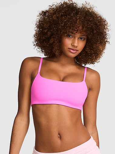 PINK - PINK Relay™ Square-Neck Sports Bra, image 1