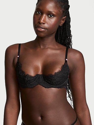 Бра-балконет Wicked, мягкая чашка, с вырезами, кружево — Victoria's Secret