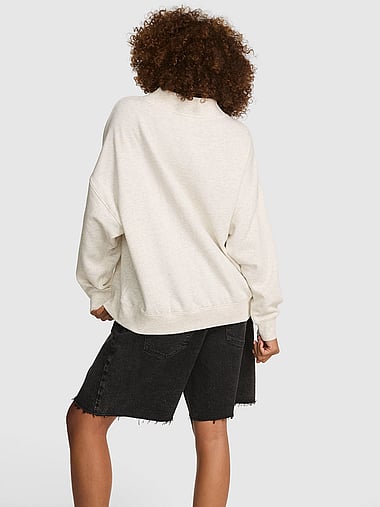 PINK - Campus Fleece™ Oversized Mock-Neck Sweatshirt, image 2