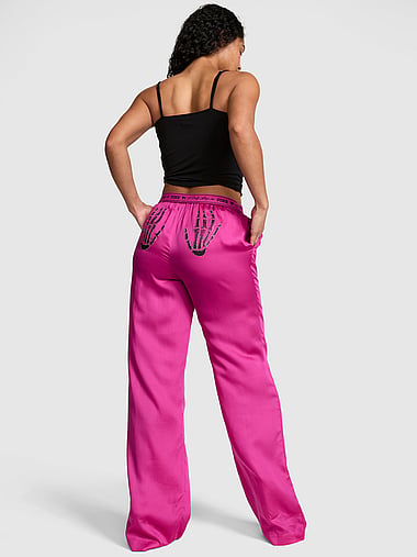 Пижамные брюки Silky, прямой силуэт — PINK