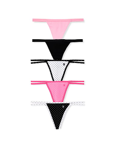 Victoria's Secret - 5-Pack Stretch Cotton V-String Panty