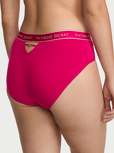 Cotton - Logo Cotton Strappy Hiphugger Panty, image 2